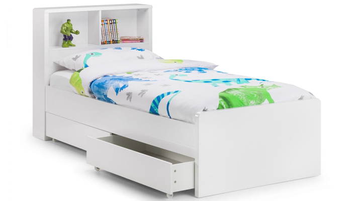Bookcase Bed (under-drawers extra) - White